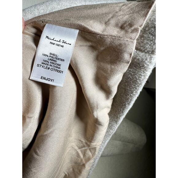 Michael Stars cream cropped moto jacket M quiet luxury - Picture 6 of 12